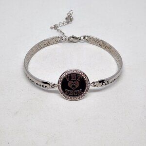 Vet Tech Bracelet Animal Lover Bling Silver Tone
